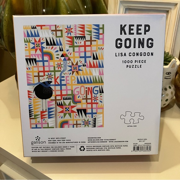 Galison Keep Going 1000 Piece Jigsaw Puzzle - Picture 2 of 3